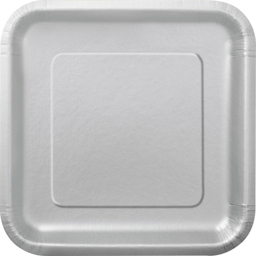 9 Inch Silver Square Paper Plates