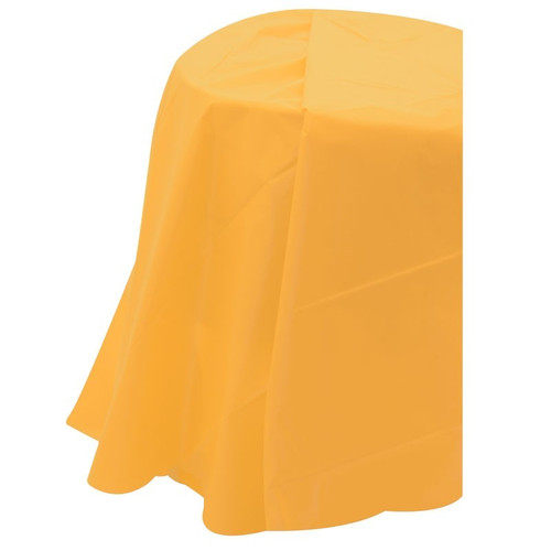 Yellow Round Plastic Table Cover (84inch) Yellow Round Plastic Table Cover (84inch)