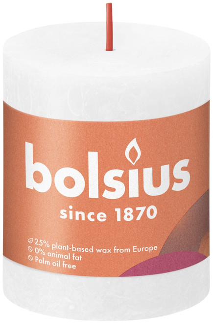 Cloudy White Bolsius Rustic Shine Pillar Candle (80 x 68mm) Cloudy White Bolsius Rustic Shine Pillar Candle (80 x 68mm)