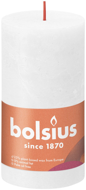 Cloudy White Bolsius Rustic Shine Pillar Candle (130 x 68mm) Cloudy White Bolsius Rustic Shine Pillar Candle (130 x 68mm)