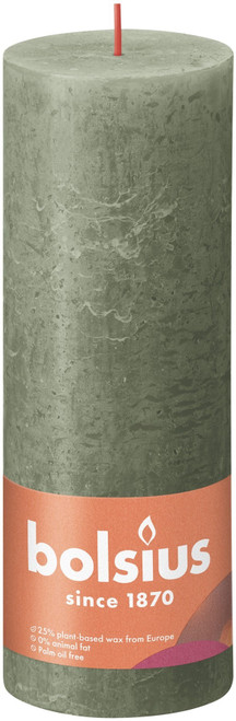 Fresh Olive Bolsius Rustic Shine Pillar Candle (190 x 68mm) Fresh Olive Bolsius Rustic Shine Pillar Candle (190 x 68mm)