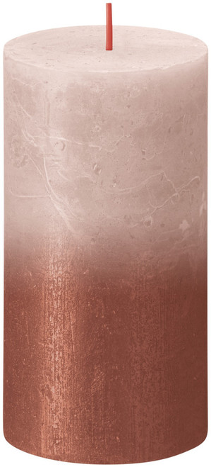 Bolsius Rustic Metallic Candle 130 x 68 - Faded Misty Pink Amber Bolsius Rustic Metallic Candle 130 x 68 - Faded Misty Pink Amber
