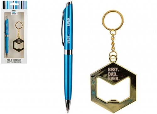 Silver Best Dad Ever Pen & Keyring Set Silver Best Dad Ever Pen & Keyring Set