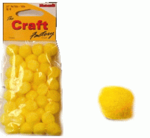 Pom-Poms 0.5 inch / 12mm yellow - 30pk Pom-Poms 0.5 inch / 12mm yellow - 30pk