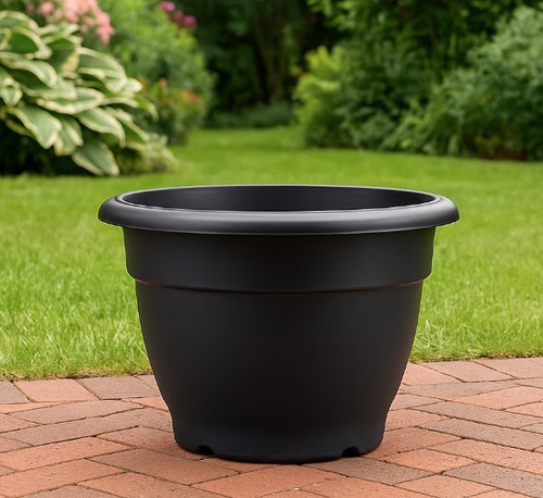 Black Round Bell Pot (30cm) B Black Round Bell Pot (30cm) B