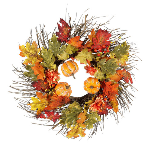 Autumn Wreath with Pumpkins (50cm)