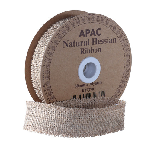 Natural Hessian (30mm x 10 yards) 