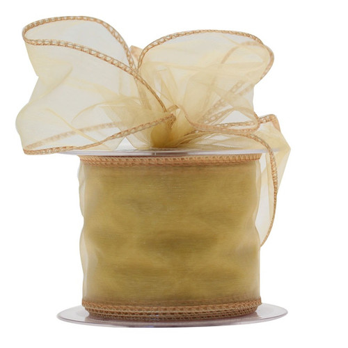 Gold Organza Ribbon 70mm 