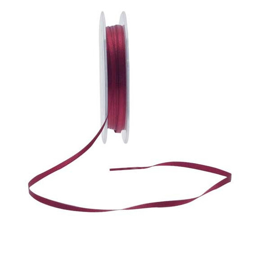 Burgundy Satin Ribbon 3mm 