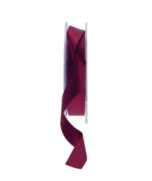 Burgundy Satin Ribbon 15mm 