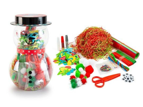 White Snowman Craft Jar