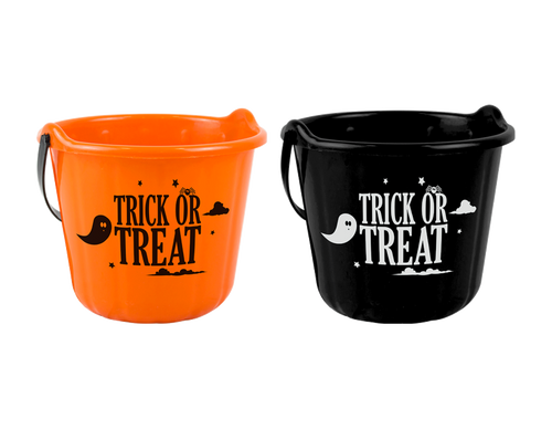 Halloween Trick Or Treat Bucket (Assorted Designs) Halloween Trick Or Treat Bucket (Assorted Designs)