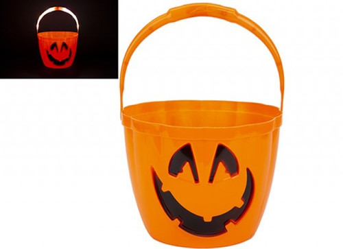 Pumpkin Bucket with Light Up Handle Pumpkin Bucket with Light Up Handle