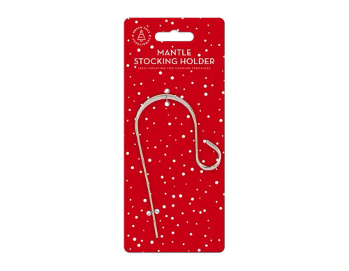Silver Metal Mantle Stocking Holder