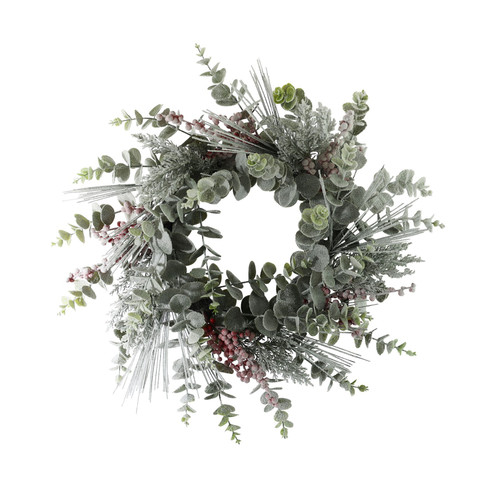 Snowy Eucalyptus & Berry Wreath (60cm)