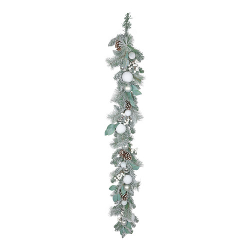 Snowy Cone Berry Bauble Garland (180cm)