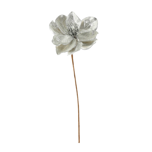 Silver Magnolia Head Stem (55cm)