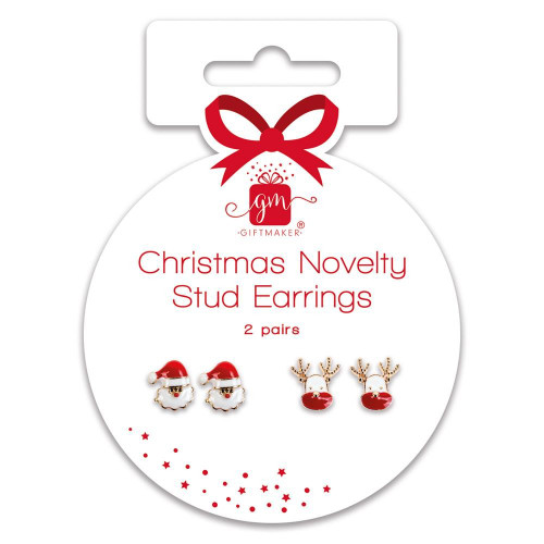 Christmas Stud Earrings (2 Designs) (Assorted Designs)