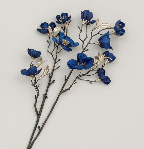 Blue Apple Blossom Spray (53cm)