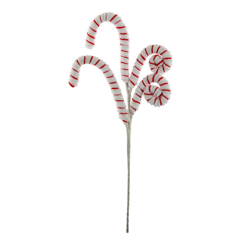 Red & White Candyland Candy Cane Spray Pick (50cm)