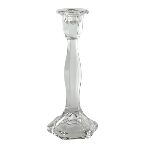 Valentia Candlestick - Clear Glass (23cm)
