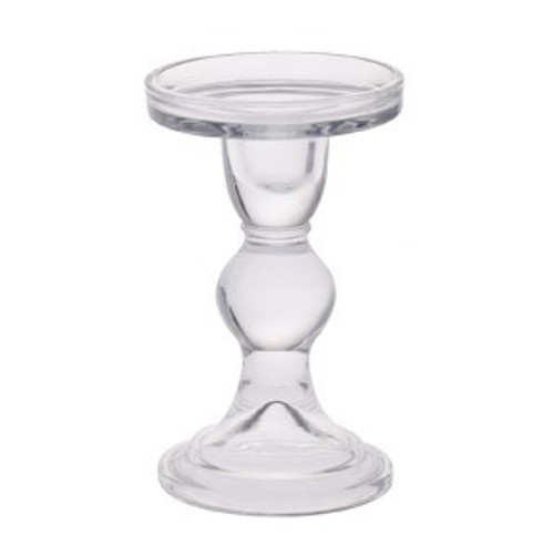 Clear Zara Pillar Glass Candle Holder??(12cm)