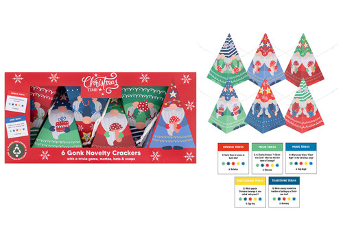 6 Gonk Novelty Crackers