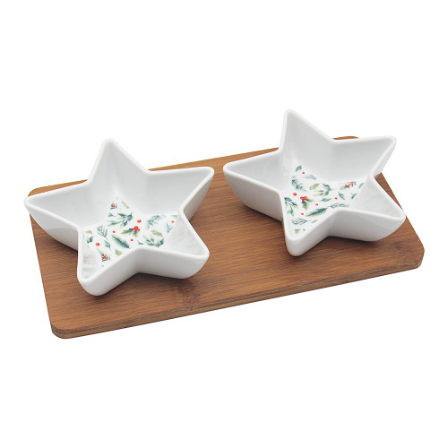 Star Dishes with Bamboo Tray
