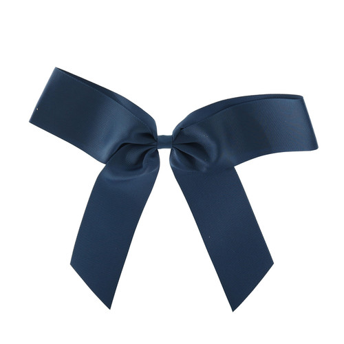 Navy Grosgrain Ribbon Bow - Self Adhesive (24cm)