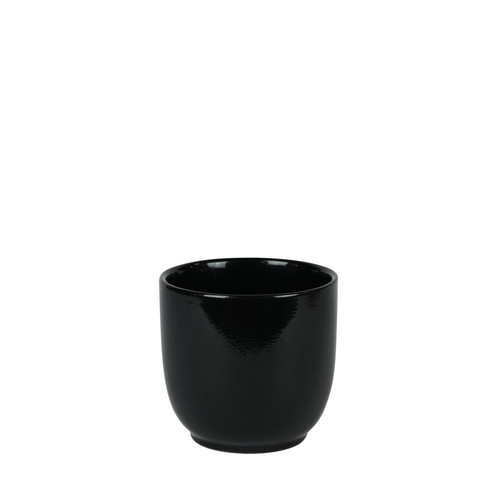 Glossy Black Hortus Cairo Pot (12.5x12cm)