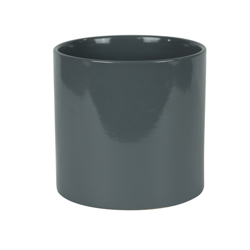 Glossy Grey Hortus Sofia Pot (17x17.5cm)