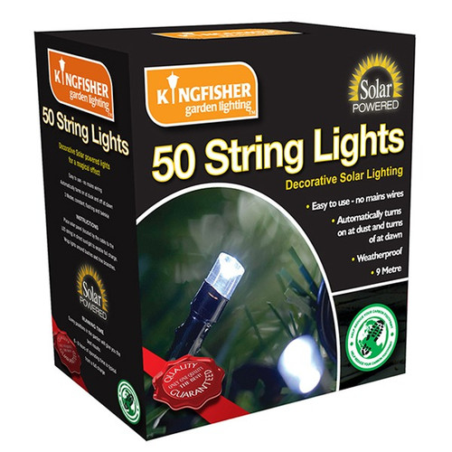 White LED Solar String Lights - Pack of 50