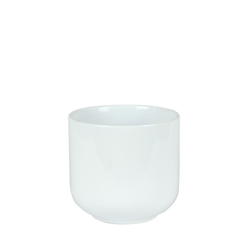 Hortus Havana Glossy White Ceramic Pot (15cm)