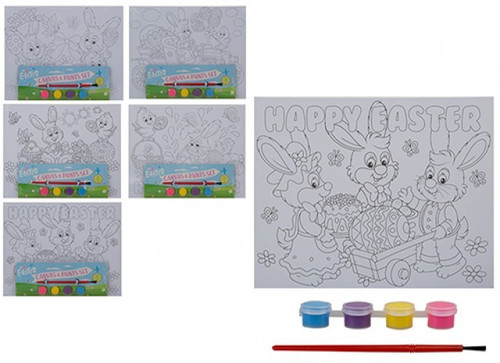 Easter Paint Your Own Canvas Art Board With Paints (Assorted Designs)