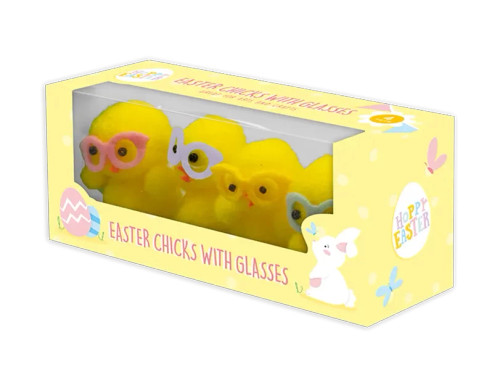 Pack of 4 Easter Chicks With Glasses