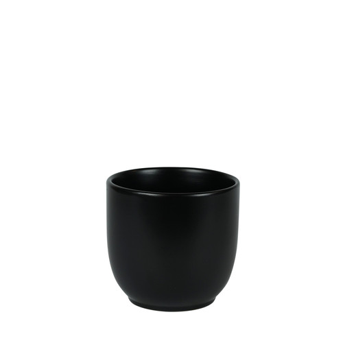 Hortus Matt Black Cairo Pot (13cm H x 13.5cm Dia)