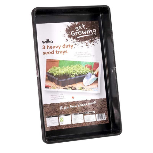 Black Heavy Duty Seed Tray (x3)