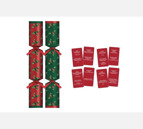 Holly Print Catering Crackers (10 Inches)