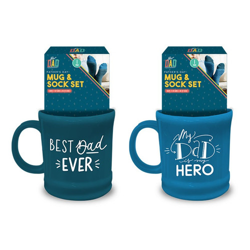 Fathers Day Mug & Socks Set (Assorted)