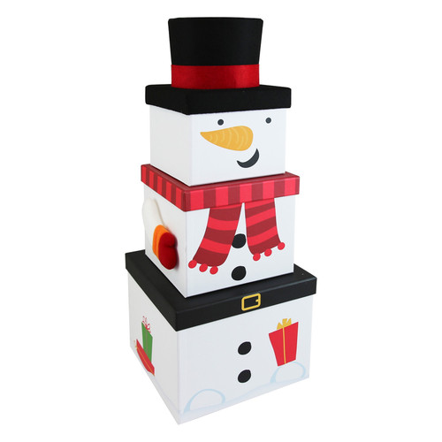 Snowman Plush Decorative Gift Box Set