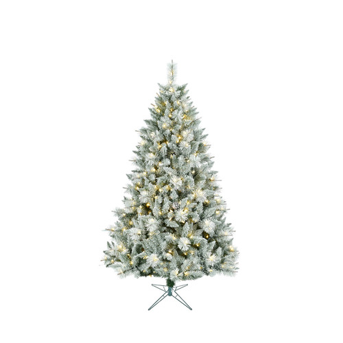 Kaprun Lightly Frosted & Glitter Pre Lit Christmas Tree (930 Tips) (6ft)