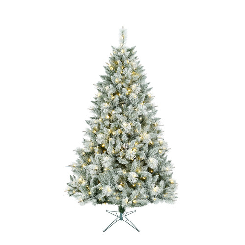 Kaprun Lightly Frosted & Glitter Pre Lit Christmas Tree (1729 Tips) (8ft)