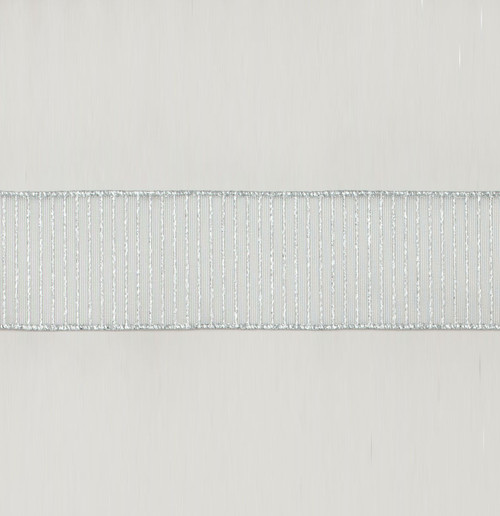 Silver Fine Stripe Ribbon (63mm x 9.1m)