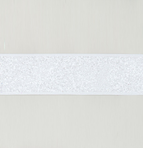 White Glittery Ribbon (63mm x 9.1m)