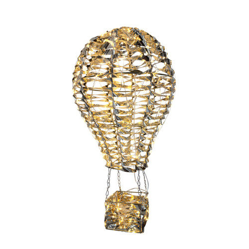  Wire Hot Air Balloon with Warm White LED Flashing Lights (60cm)