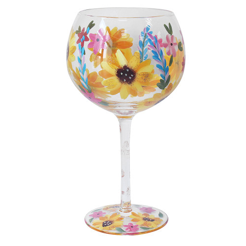 Sunflowers Gin Glass
