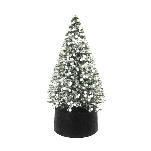 Green Pine Tree with White Berries (20cm)