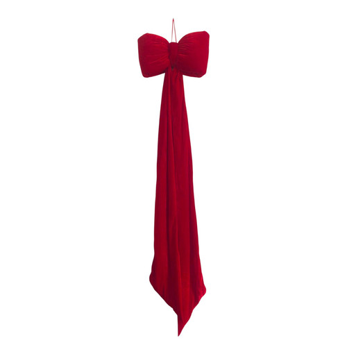 Red Fabric Long Hanging Bow (H162cm)