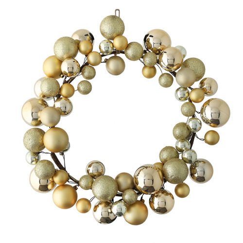 Bauble Wreath - Gold (40cm)