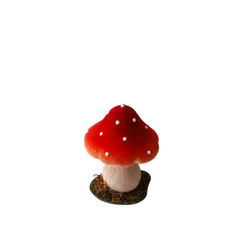 Red & White Toadstool Ornament Decoration (13cm H)